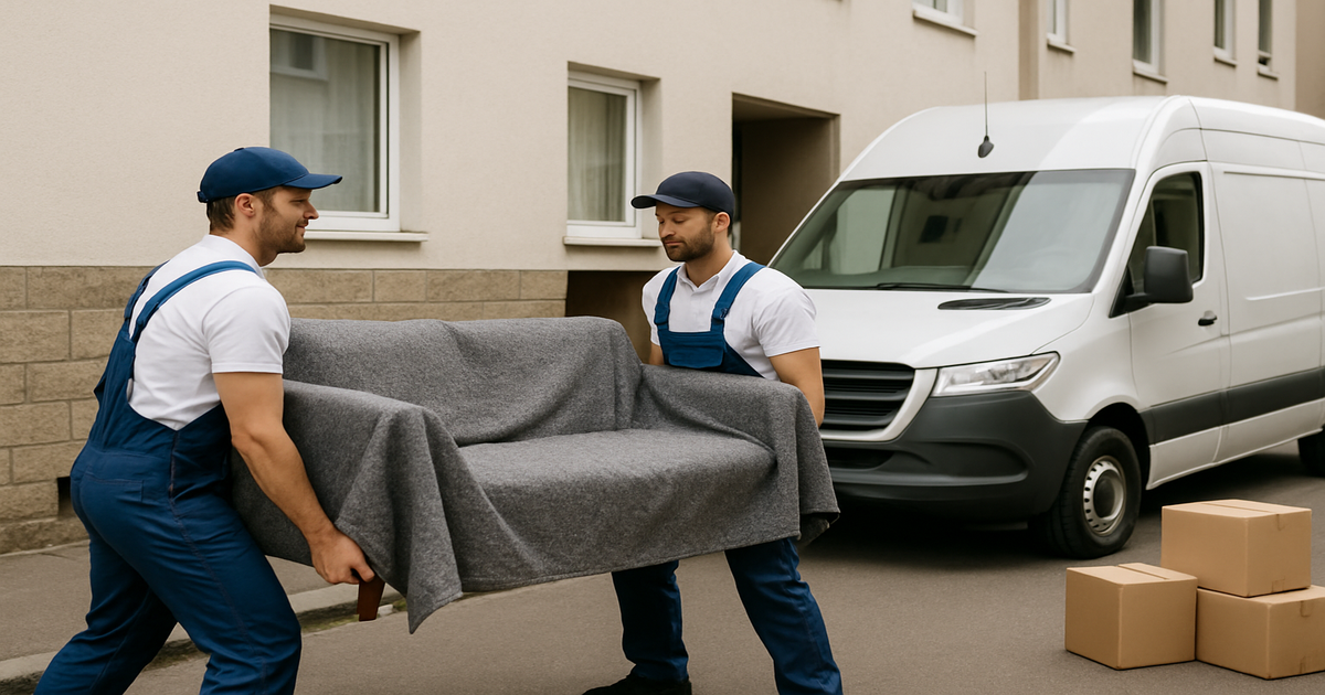 Möbeltransport Stuttgart – professionelles Team beim Möbeltragen